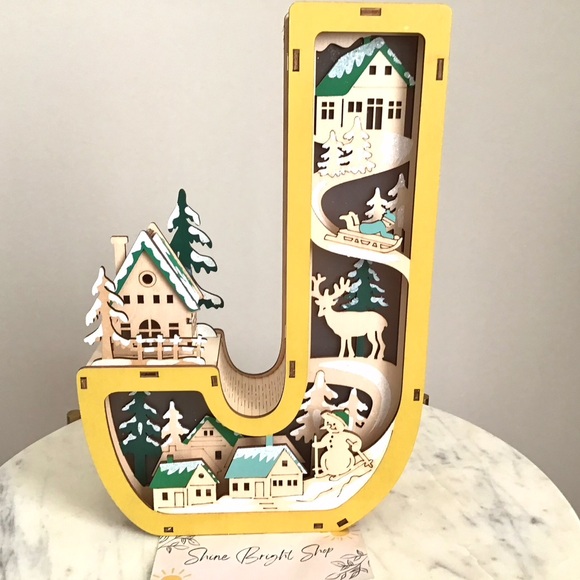 Anthropologie Monogram Letter Decor Display
